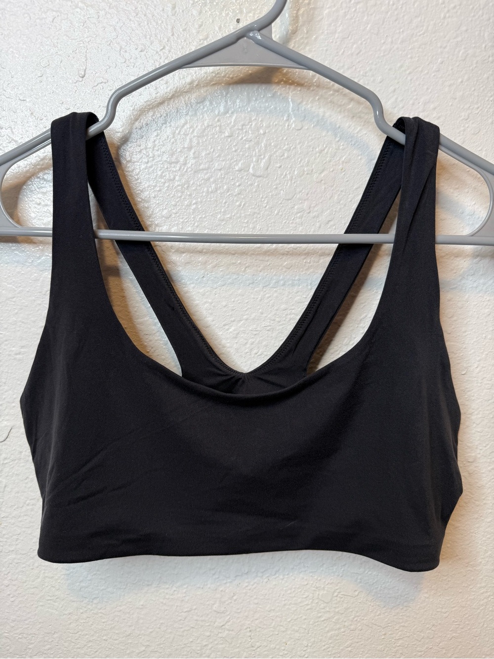 Lululemon Black Thin Seamless Sports Bra Black Logo See Measurements for Size